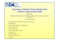 Derivation of Digital Terrain Models from Airborne Laserscanner Data