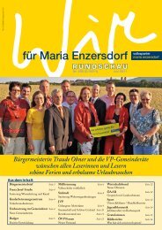 RUNDSCHAU - VP Maria Enzersdorf