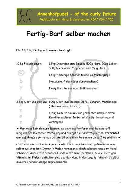 Fertig-Barf selber machen - of the curly future