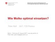 Wie Molke optimal einsetzen? - Agroscope - CH