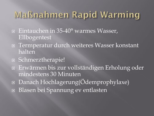 Unterkühlung Hypothermie Kälteschäden