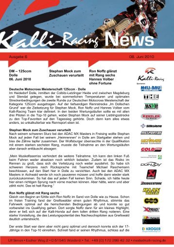 Kalli Racing News Ausgabe 6 - bei Kalli-Racing.de