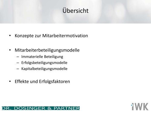 Prämienmodelle und Mitarbeitermotivation, Dr ... - best of production