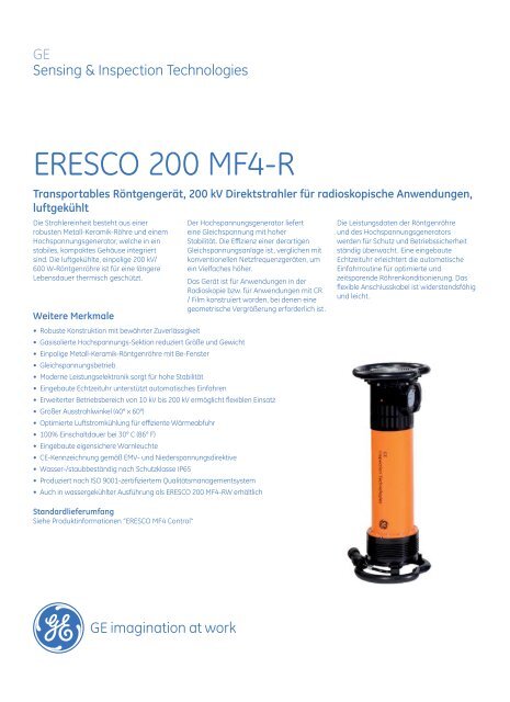 ERESCO 200 MF4-R - GE Measurement & Control