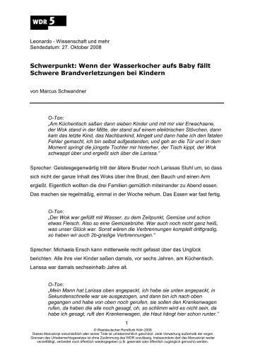 Manuskript - WDR 5