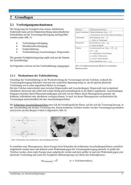 Ausscheidungshärtung IV - MaWi