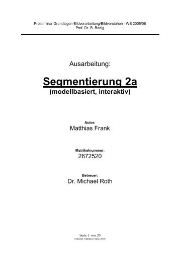 Ausarbeitung (PDF) - Matfrank.de