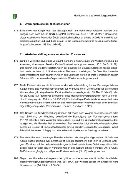 handbuch für das vermittlungsverfahren - advodaehler.ch