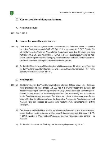 handbuch für das vermittlungsverfahren - advodaehler.ch