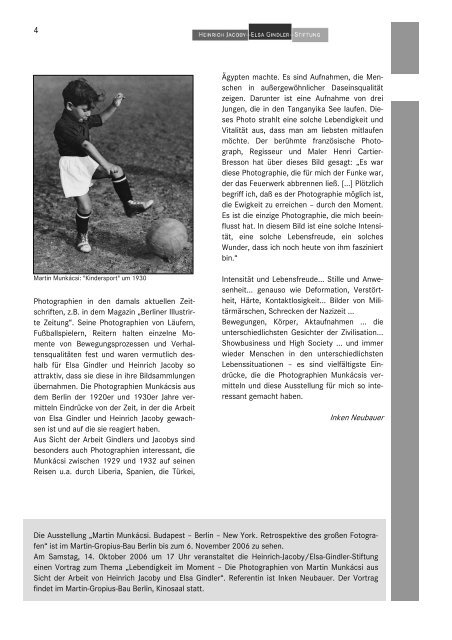 Rundbrief Nr. 8 (September 2006) - Heinrich Jacoby - Elsa Gindler ...