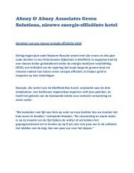 Abney & Abney Associates Green Solutions, nieuwe energie-efficiënte ketel