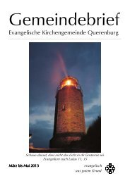 Gemeindebrief II-2013 der Ev. Kirchengemeinde Querenburg