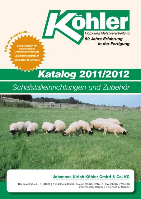 Katalog 2011/2012 Schafstalleinrichtungen und Zubehör