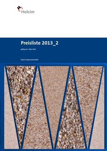 Preisliste 2013_2 - Holcim Süddeutschland