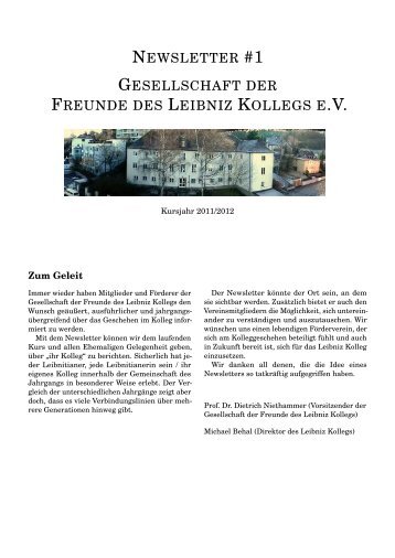 Ausgabe #1 (2012) - Verein der Freunde und Förderer des Leibniz ...