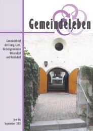 Gemeindebrief - Evangelische Kirchengemeinde Weisendorf ...