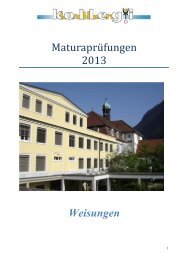 Leitfaden für die Maturitätsprüfungen - Kantonale Mittelschule Uri