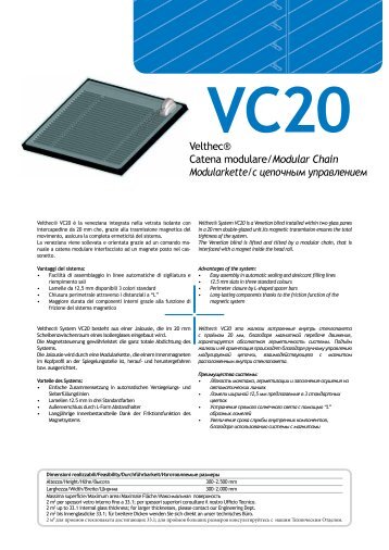 Velthec® Catena modulare/Modular Chain ... - AL7-Meipa Srl