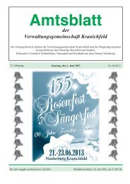 Amtsblatt der VG Kranichfeld - Verwaltungsgemeinschaft Kranichfeld