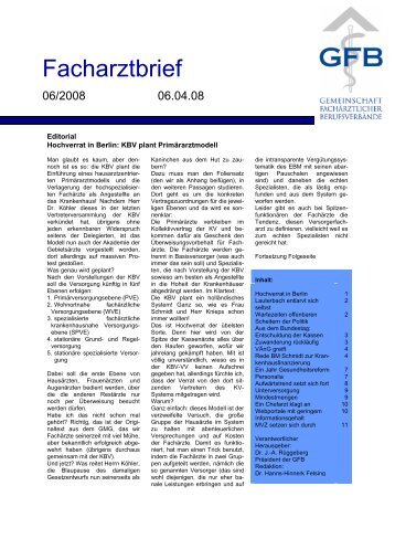 FA-Brief 6/2008 - Landesverband für Ambulantes Operieren Bayern ...