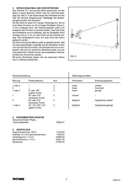 Bedienungsanleitung (59 KB) - Phywe Systeme GmbH