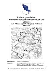 Änderungsverfahren Flächennutzungsplan Stadt Nauen und Ortsteile