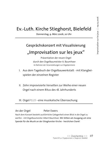 Festschrift zur Orgelpremiere - symphonic-organ.com