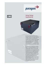 Energy Storage PowerPack100 - paragon AG