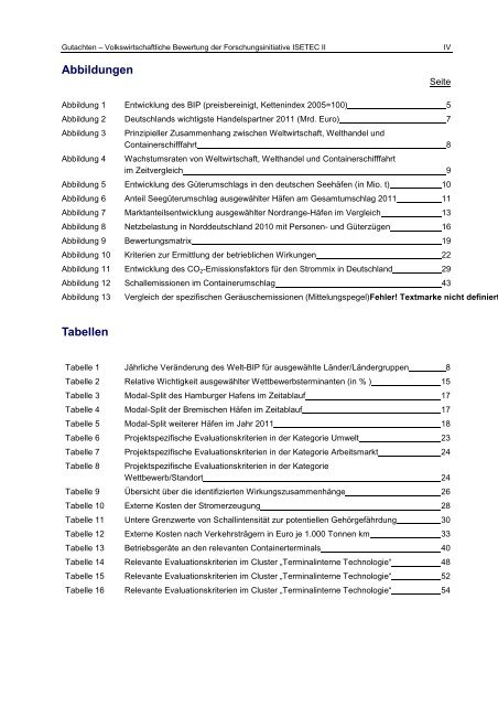 Gutachten – Volkswirtschaftliche Bewertung der ... - bei ISETEC-II