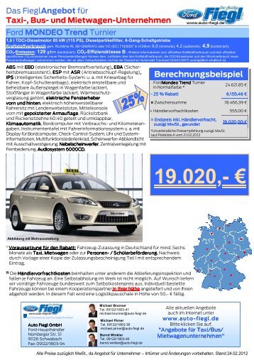 Taxi-, Bus- und Mietwagen-Unternehmen - Auto Fiegl Gmbh