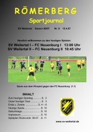 Heft Nr. 8 vom 15.4.07 - SV Weilertal