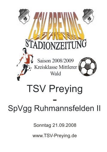 SpVgg Ruhmannsfelden II 21.09.2008 ca. 5 MB - TSV Preying