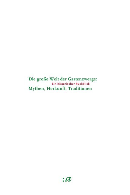 Die große Welt der Gartenzwerge: Mythen, Herkunft ... - Etta Bengen