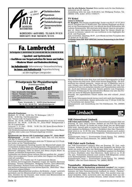 ervice - aar - Gemeinde Kirkel