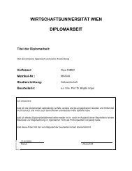 WIRTSCHAFTSUNIVERSITÄT WIEN DIPLOMARBEIT - Claus Faber