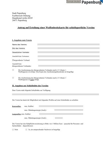 Antrag WBK Vereine - Stadt Papenburg
