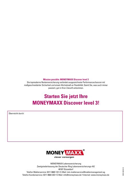 level 3 – Privatrente MONEYMAXX Discover level 3 Ihre private ...