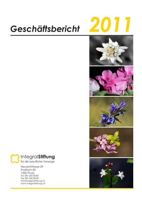 Geschäftsbericht 2011 - Integral Stiftung