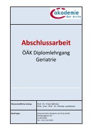 Der geriatrische Patient eine Herausforderung für den Hausarzt