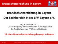 Vortrag Brandschutzerziehung - Landesfeuerwehrverband Bayern