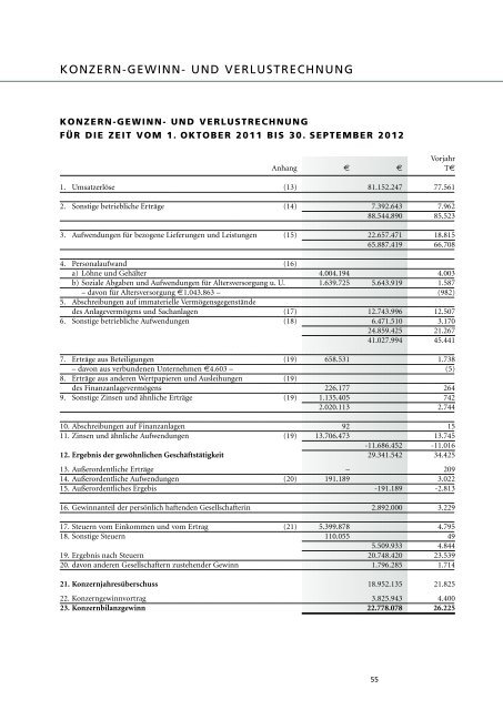 GESCHÄFTSBERICHT 2011/12 - Sedlmayr-kgaa.de