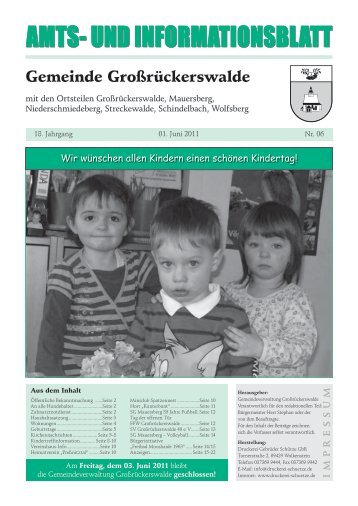 Juni 2011 - Gemeinde Großrückerswalde