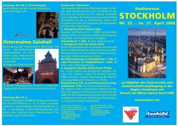 Stockholm-Flyer:Layout 1.qxd - Verband der Fachplaner Gastronomie