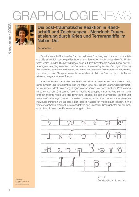 Die post-traumatische Reaktion in Handschrift und Zeichnungen