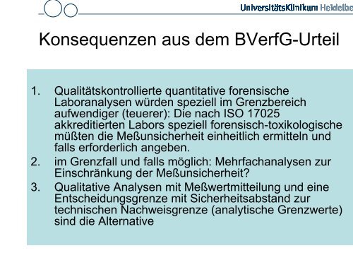 Drogennachweis im Rahmen des § 24a StVG