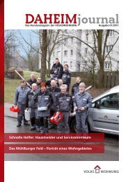 DAHEIMJournal Ausgabe 01/2011 - Volkswohnung