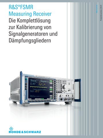 R&S®FSMR Measuring Receiver - Rohde & Schwarz Singapore