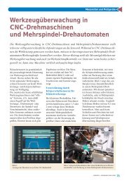 Werkzeugüberwachung in CNC-Drehmaschinen und ... - Nordmann