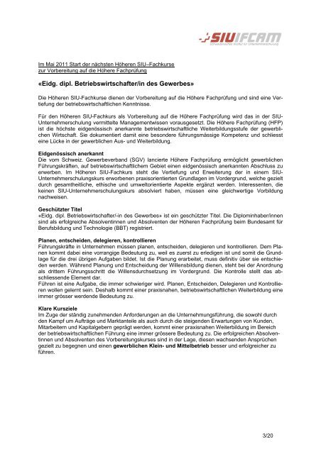 SIU-Pressedienst - Schweizerischer Gewerbeverband sgv