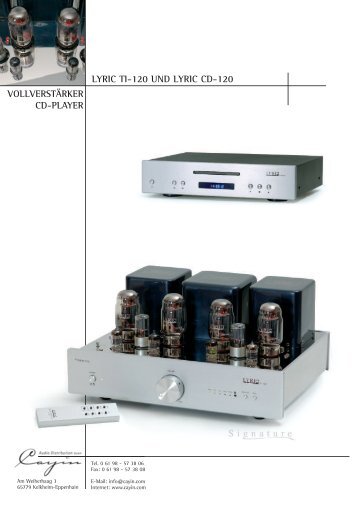 lyric ti-120 und lyric cd-120 vollverstärker